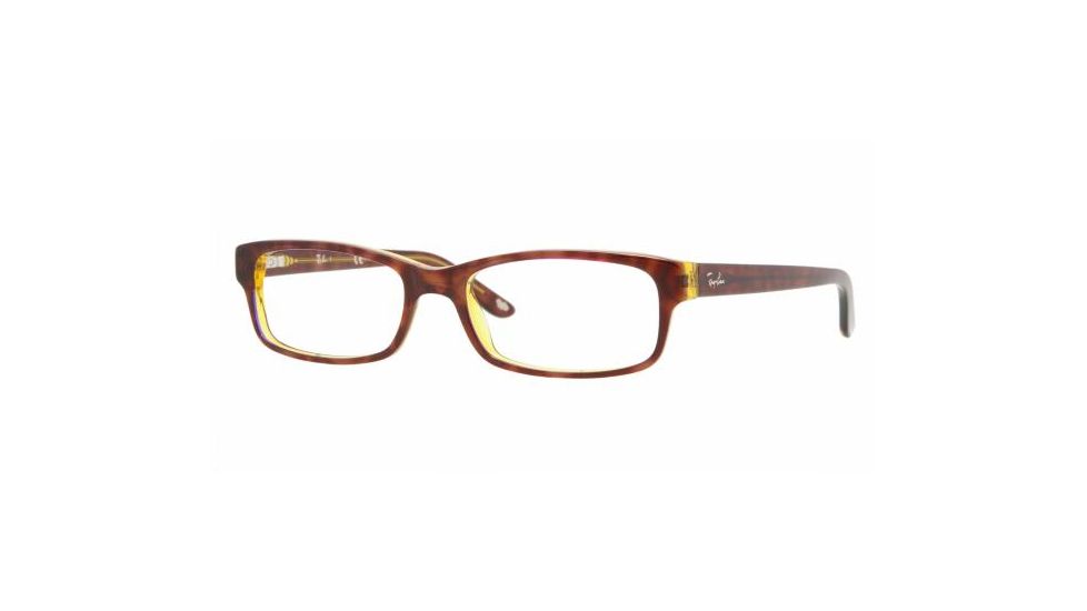 Ray-Ban RX5187 SV Prescription Eyeglasses - Havana/Blue-Yellow Frame / 50 mm Prescription Lenses, 2443-5016
