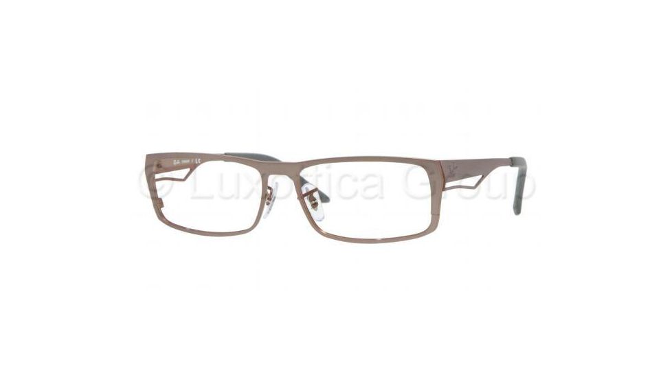 Ray-Ban RX8646 Progressive Eyeglasses Top Gray On Brown Frame / 56 mm Prescription Lenses, 1104-5615