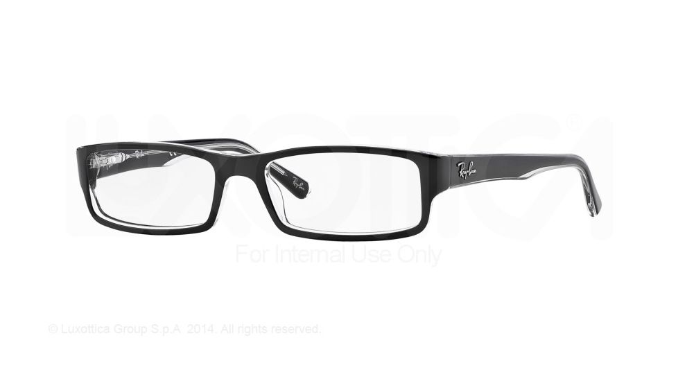Ray-Ban RX5246 Prescription Eyeglasses 2034-50 - Top Black On Transparent Frame
