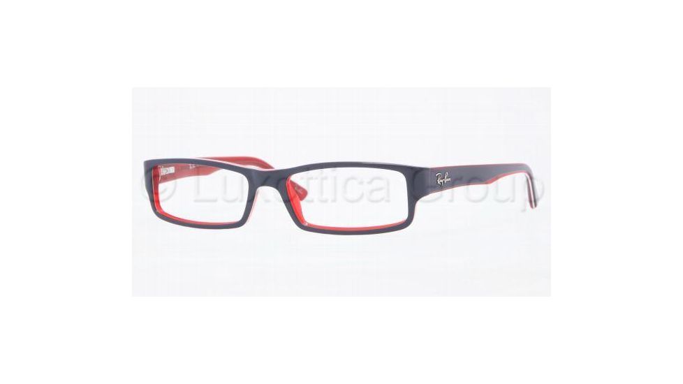Ray-Ban RX5246 Single Vision Prescription Eyewear 5088-4816 - Blue On Red/White/Red 