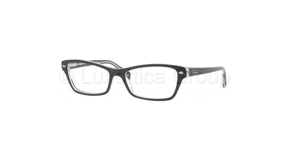 Ray-Ban RX5256 Eyeglass Frames 2034-5216 - Top Black On Transparent Frame