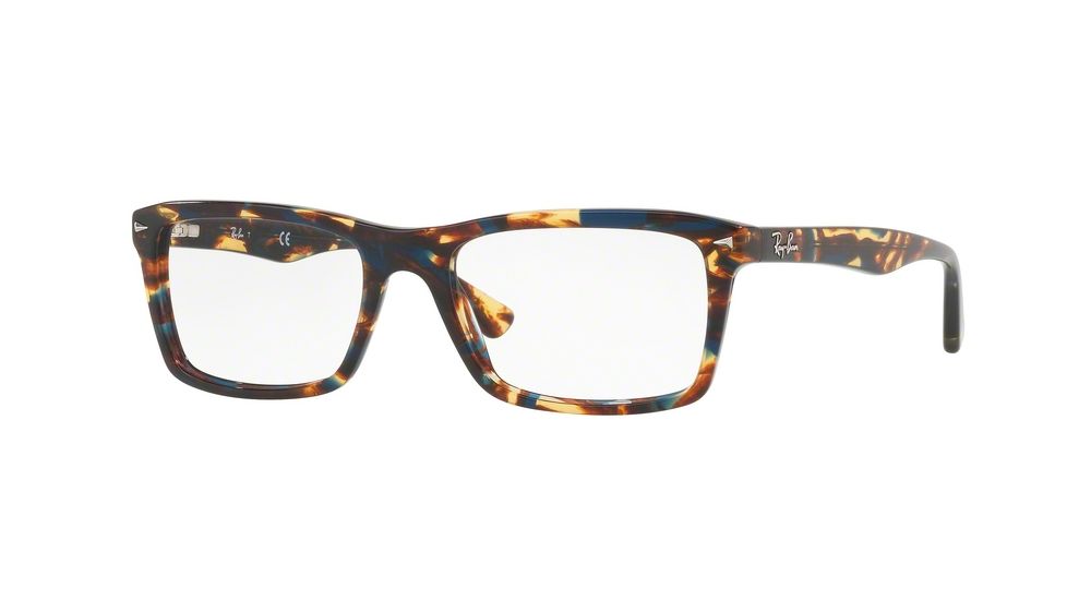 Ray-Ban RX5287 Progressive Prescription Eyeglasses 5711-54 - Spotted Blue/brown/yellow Frame