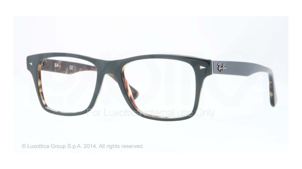 Ray-Ban RX5308 Eyeglass Frames 5221-51 - Top Green On Havana Frame