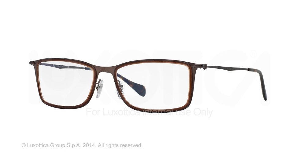 Ray-Ban RX6299 Eyeglass Frames 2809-55 - Demigloss Brown Frame