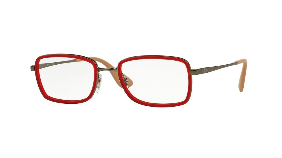 Ray-Ban RX6336 Eyeglass Frames 2856-51 - Rubber Red Frame