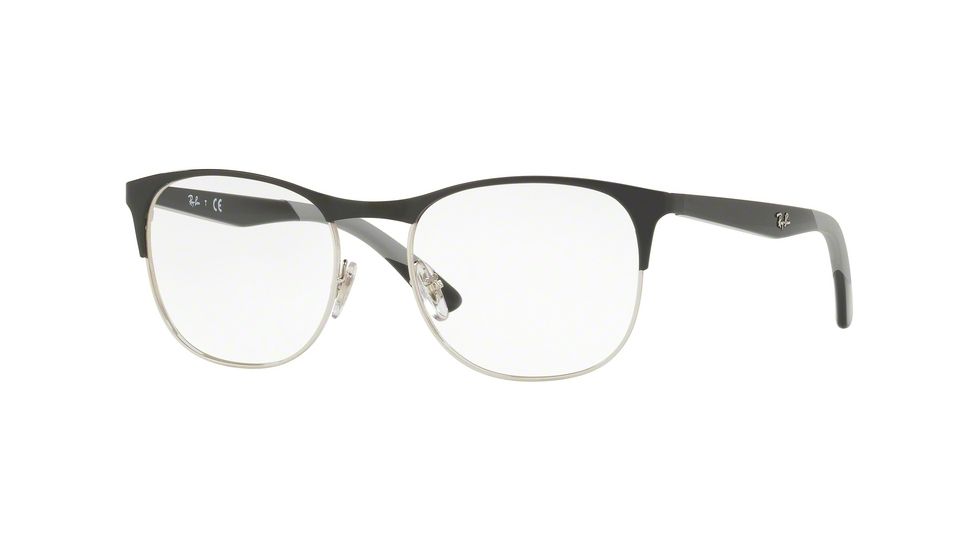 Ray-Ban RX6412 Eyeglass Frames 2861-50 - Silver Top Black Frame