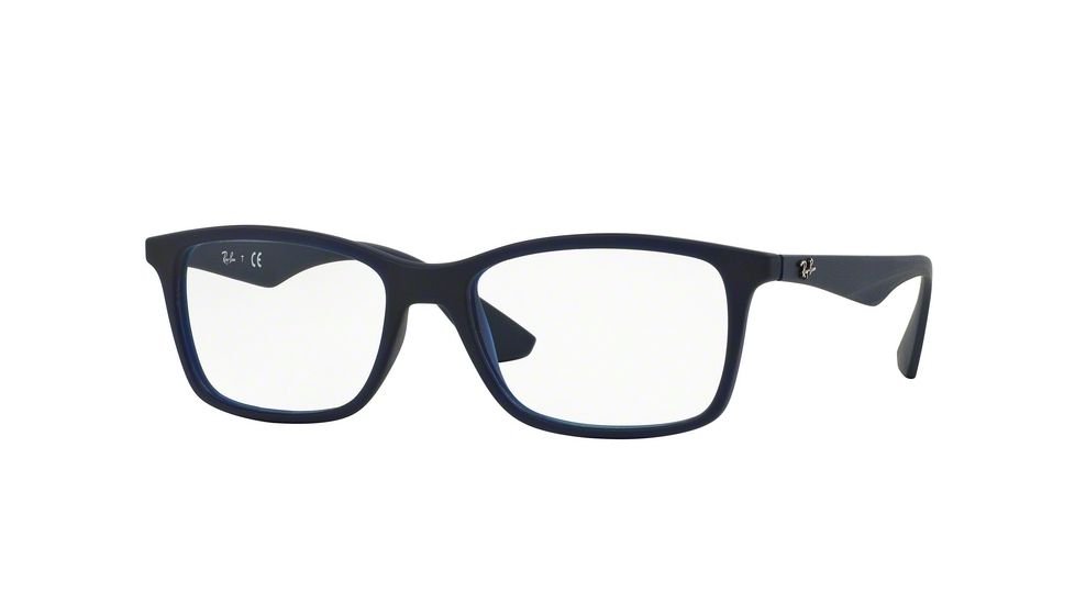 Ray-Ban RX7047 Bifocal Prescription Eyeglasses 5450-56 - Matte Trasp Blue Frame