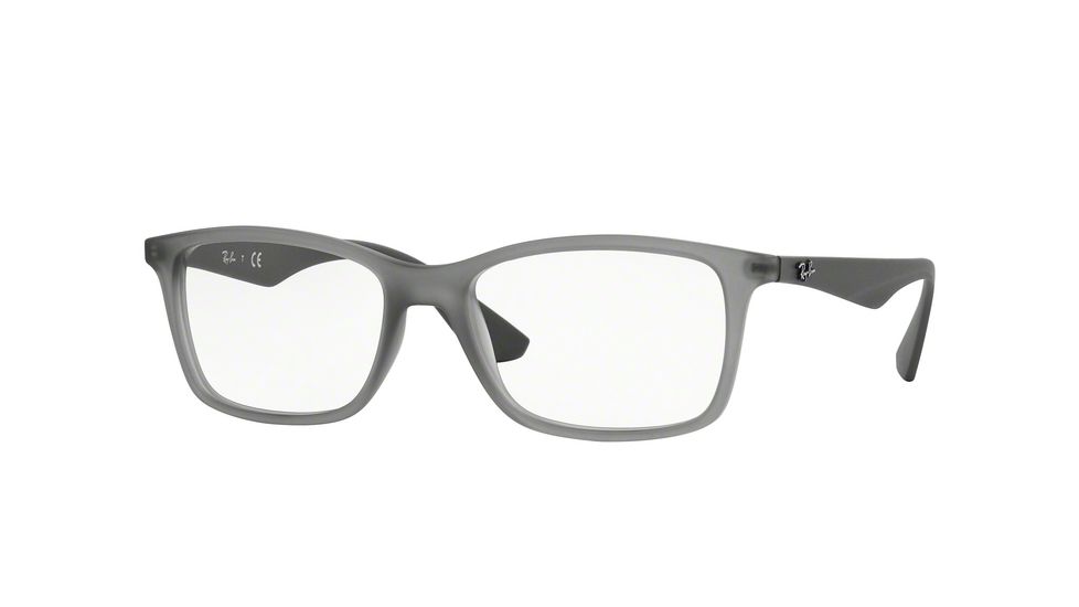 Ray-Ban RX7047 Bifocal Prescription Eyeglasses 5482-54 - Matte Trasp Grey Frame