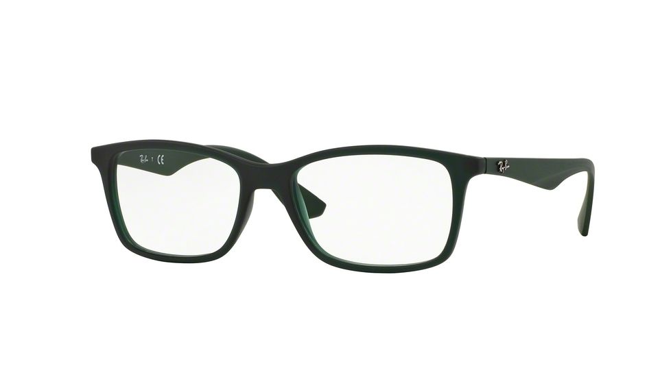 Ray-Ban RX7047 Bifocal Prescription Eyeglasses 5483-56 - Matte Trasp Green Frame