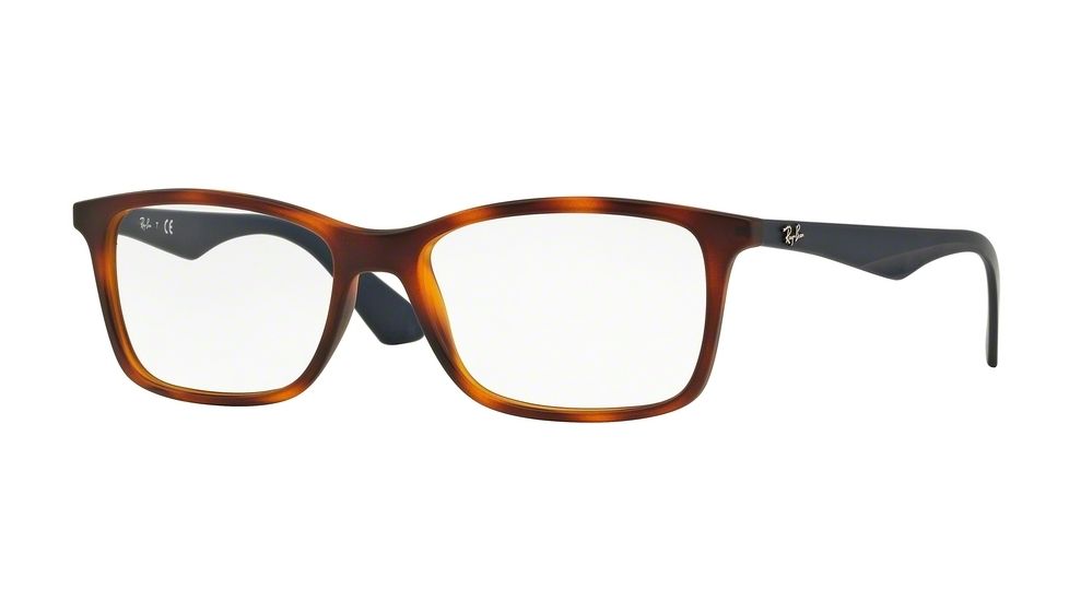 Ray-Ban RX7047 Bifocal Prescription Eyeglasses 5574-56 - Matte Light Havana Frame