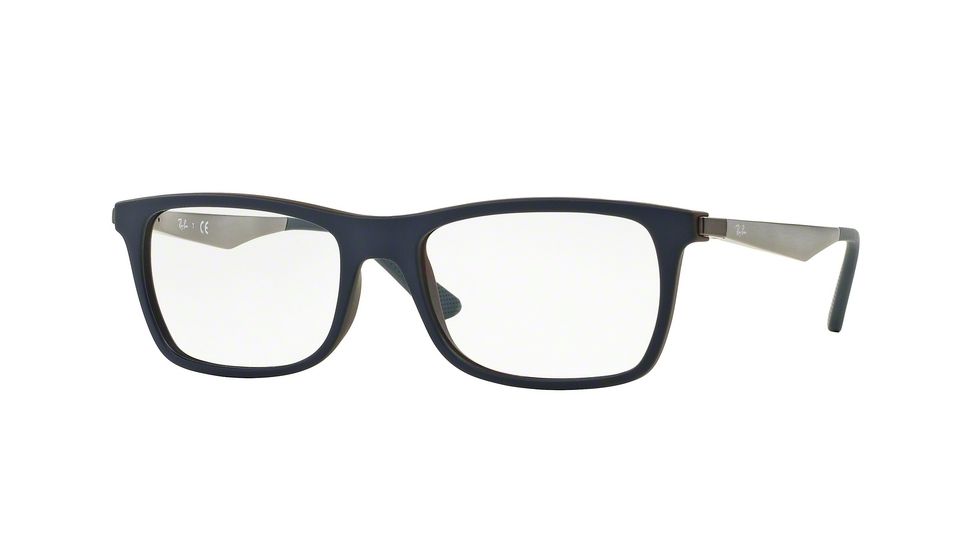 Ray-Ban RX7062 Eyeglass Frames 5575-53 - Top Blue On Matte Brown Frame