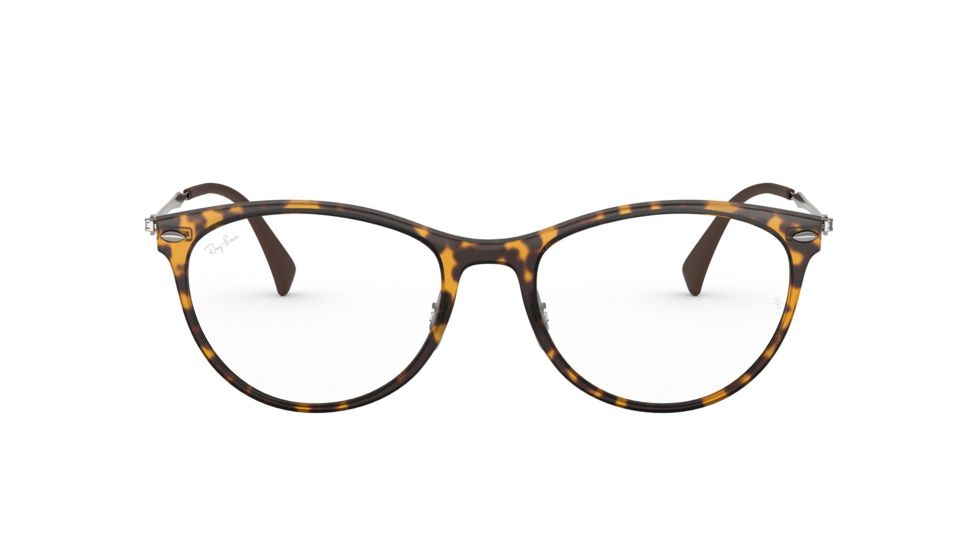 Ray-Ban RX7160 Prescription Eyeglasses, 52mm, Demi Gloss Havana, RX7160-5865-52-SV