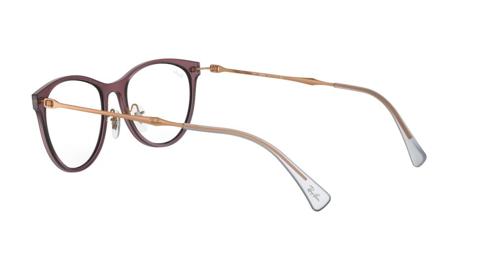 Ray-Ban RX7160 Prescription Eyeglasses, 52mm, Demi Gloss Burgundy, RX7160-5868-52-SV