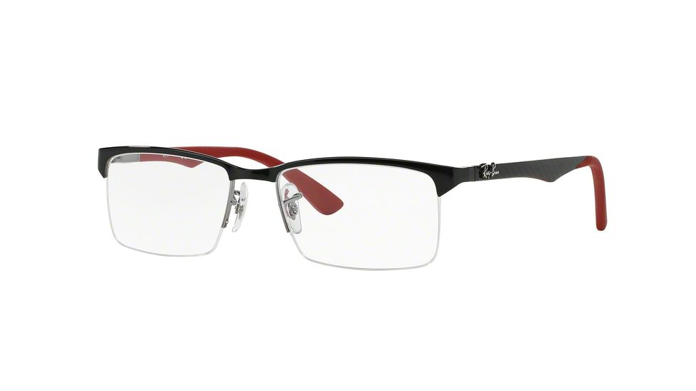 Ray-Ban RX8411 Progressive Prescription Eyeglasses 2509-56 - Shiny Black Frame