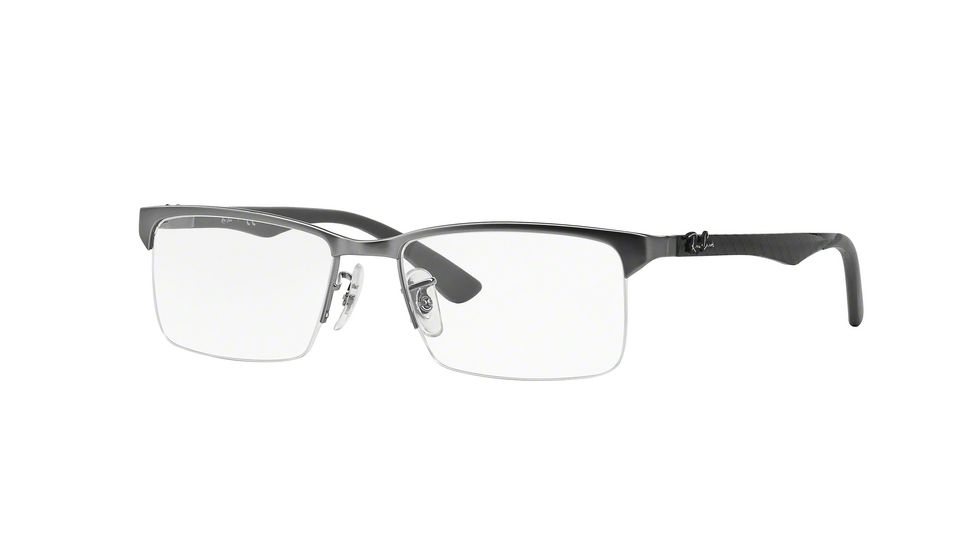 Ray-Ban RX8411 Progressive Prescription Eyeglasses 2714-56 - Matte Gunmetal/gunmetal Frame