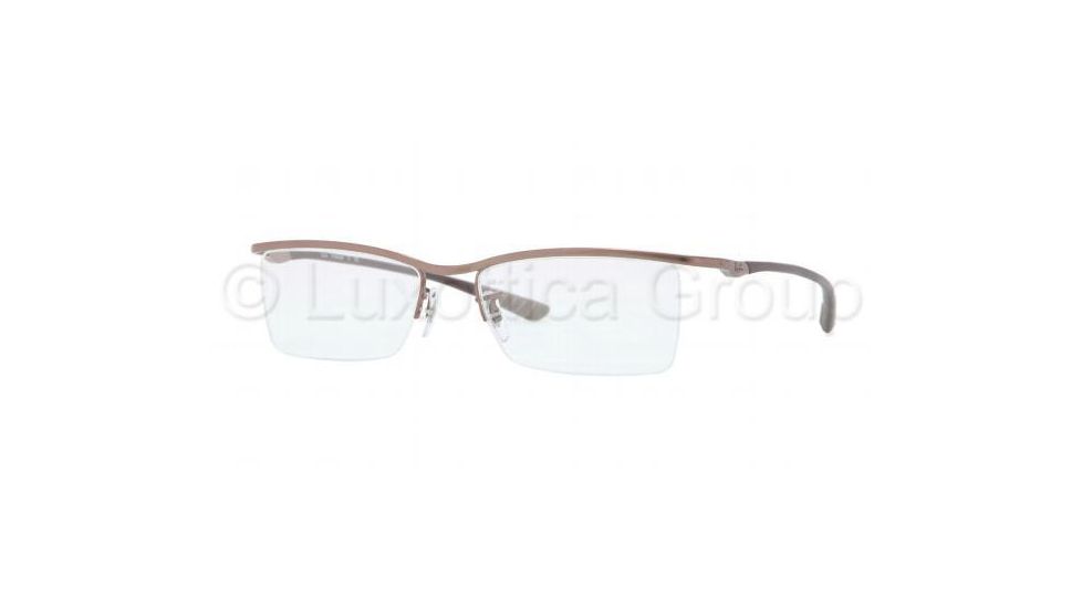 Ray-Ban RX8706 Bifocal Prescription Eyeglasses 1107-5217 - Matte Light Brown Frame