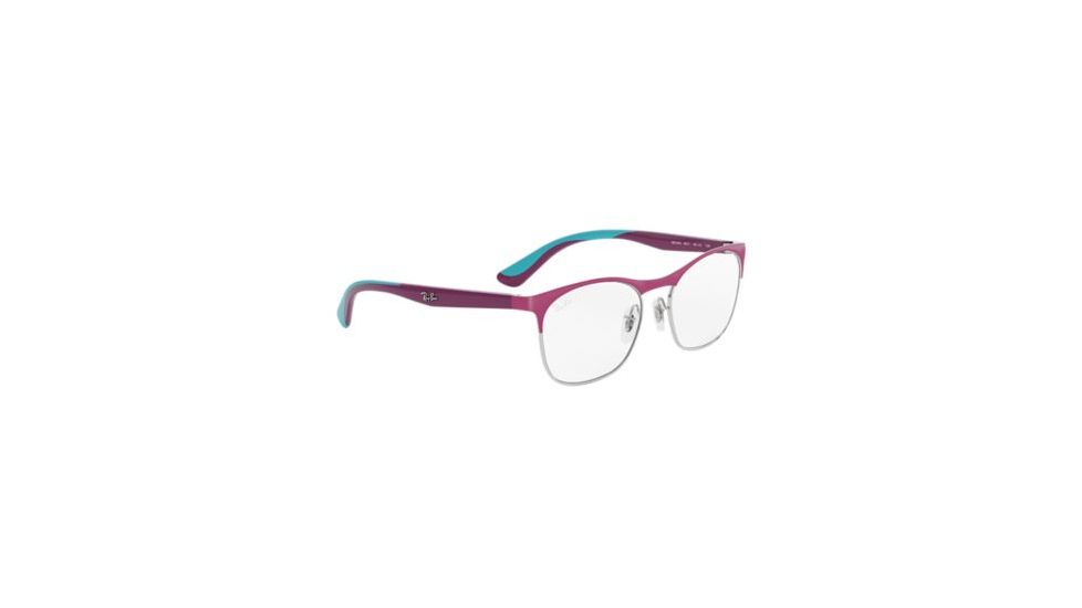 Ray-Ban RY1054 Progressive Prescription Eyeglasses, 47mm, Silver On Top Matte Violet, RY1054-4071-47-PRO