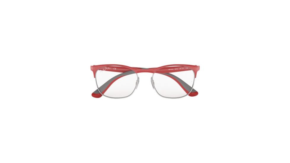 Ray-Ban RY1054 Progressive Prescription Eyeglasses 4072-47 - Silver On Top Matte Red Frame