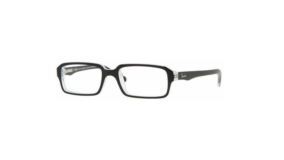 Ray-Ban RY1520 Progressive Eyeglasses - Top Black On Transparent Frame / 45 mm Prescription Lenses, 3529-4515