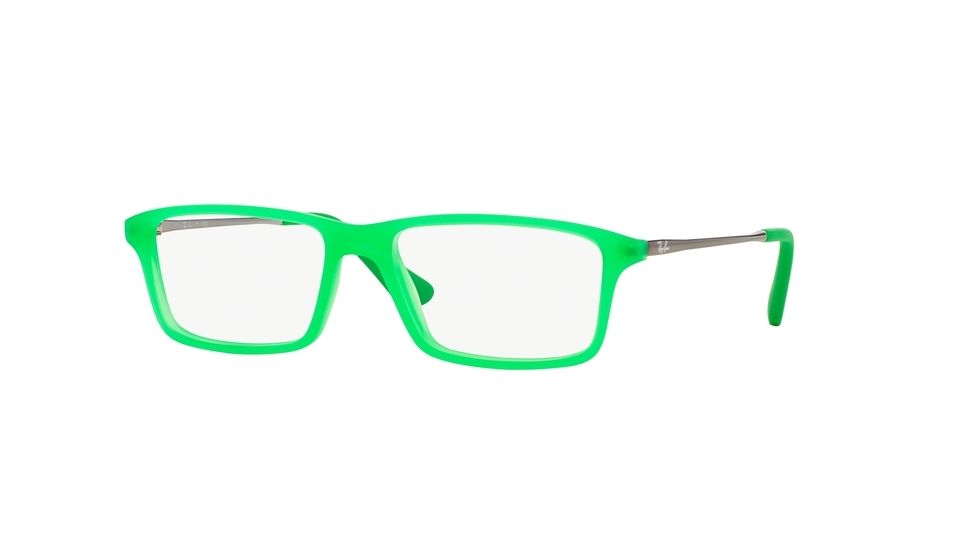Ray-Ban RY1541 Eyeglass Frames 3619-47 - Green Fluo Trasparent Rubber Frame