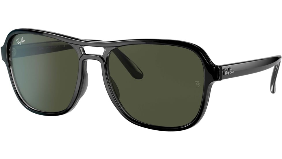 Ray-Ban State Side RB4356 Sunglasses, Black Trasparent Black, 58, RB4356-654531-58