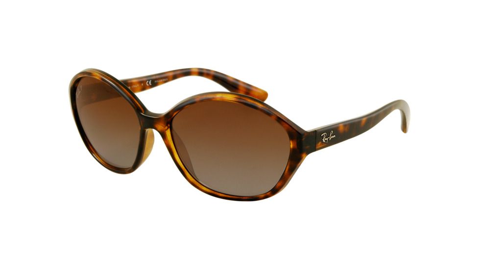 Ray-Ban RB4164 Sunglasses 710/T5-6216 - Light Havana Polarized Brown Gradient 