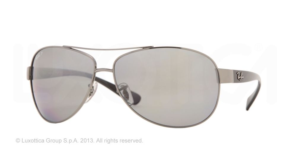 Ray-Ban Sunglasses RB3386 004/82-6313 - Gunmetal Polarized Gray Mirror Silver Grad.