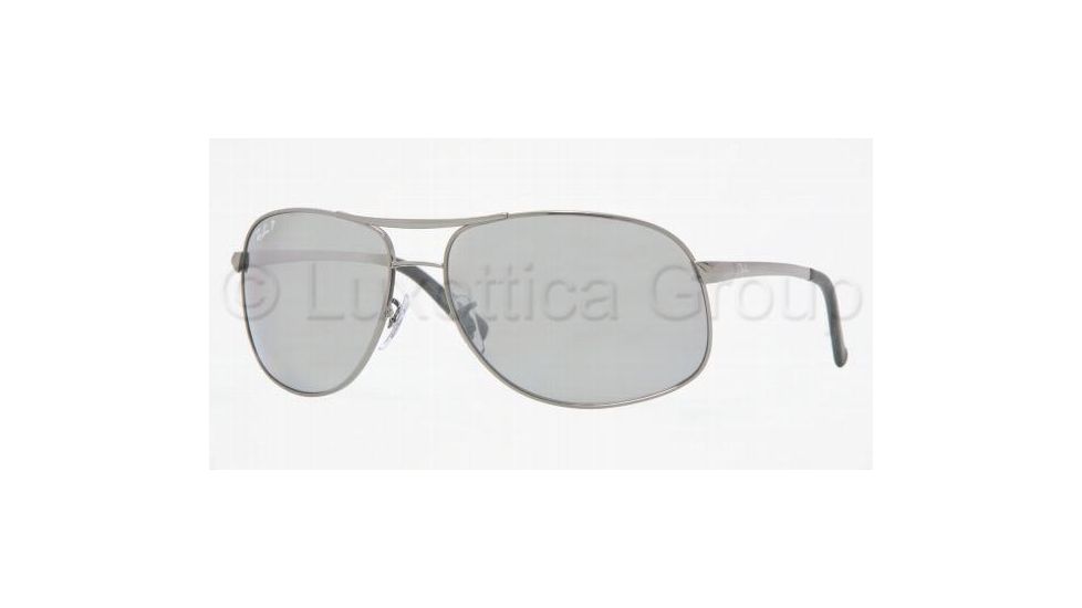 Ray-Ban Sunglasses RB3387 004/82-6715 - Gunmetal Polarized Gray Mirror Silver Grad.