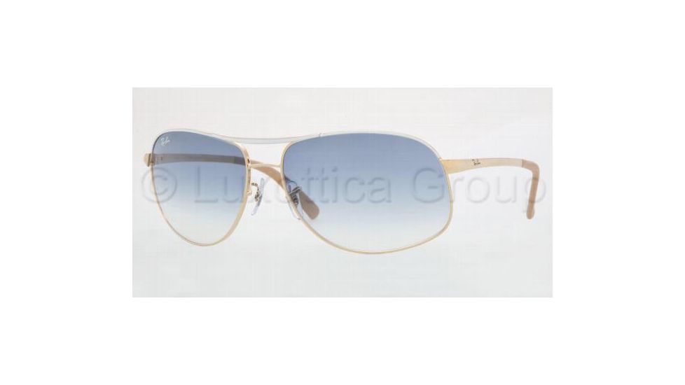 Ray-Ban Sunglasses RB3387 077/7B-6415 - Gold-white Blue Mirror Silver Gradient