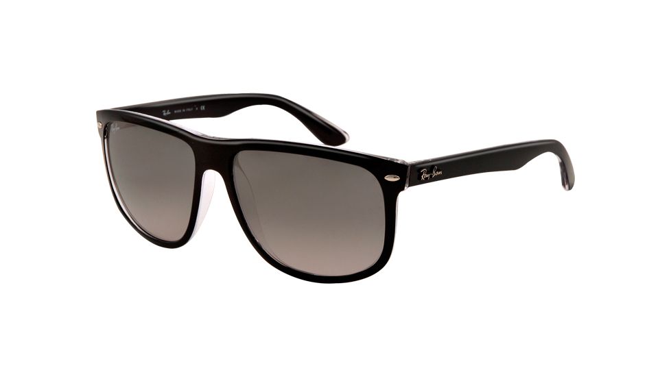 Ray-Ban Sunglasses RB4147 603971-56 - Top Black On Trasparent Frame, grey gradient azure Lenses
