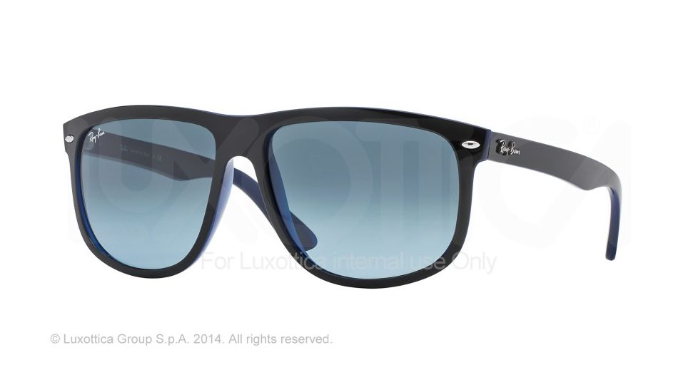 Ray-Ban Sunglasses RB4147 60934M-56 - Top Black On Opal Blue Frame, Blue Gradient Grey Lenses