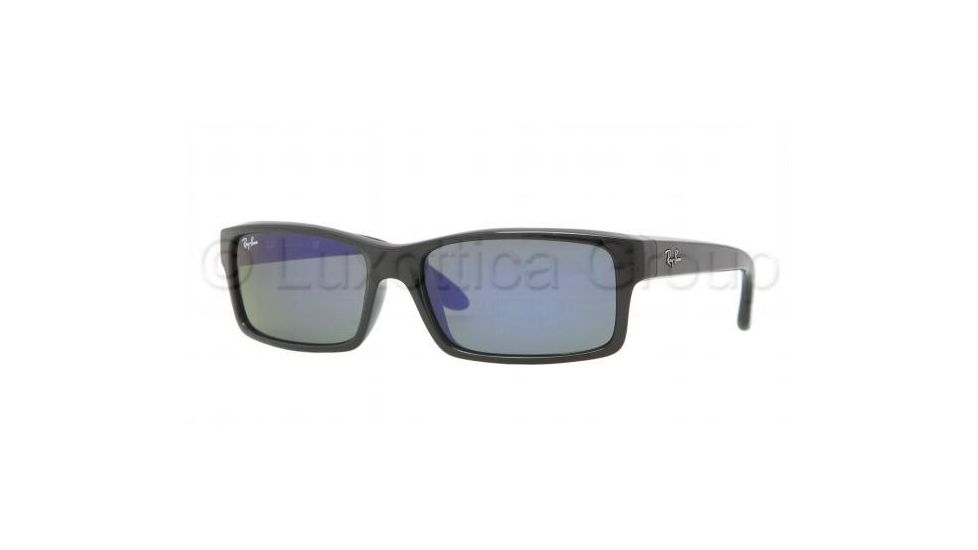 Ray-Ban Sunglasses RB4151 601/68-5917 - Black Crystal Green Frame, Blue Mirror Lenses