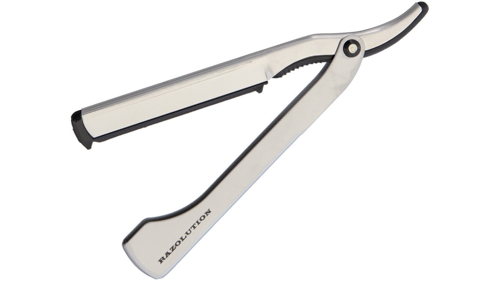 Razolution Exchangeable Blade Razor Folding Knife, 3.5 stainless blade, Matte finish stainless handle, 83500