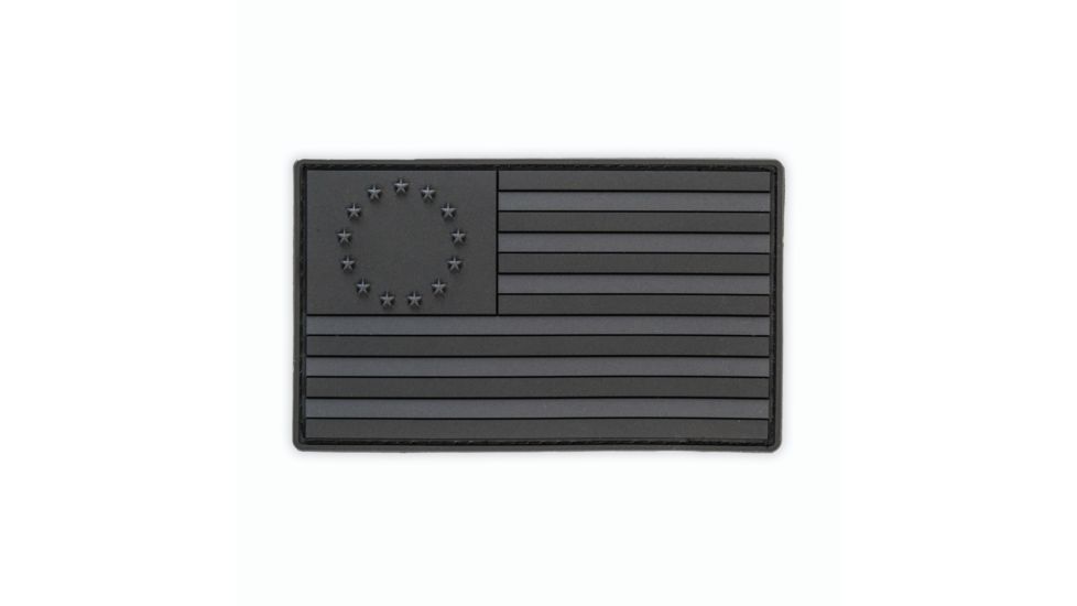 RE Factor Tactical Betsy Ross Flag PVC Patch, Black, Extra Large RFPABRLGBK