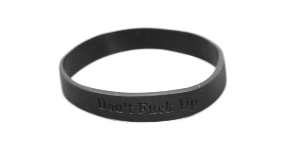 RE Factor Tactical Reminder Band - Don't Fuck Up, Black RFRBDF