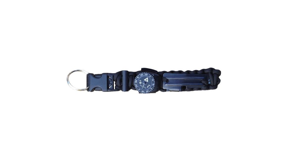 RE Factor Tactical Survival Key Chain - Hidden Handcuff Key - Suunto Clipper Compass, Black RFSKBKHCCC