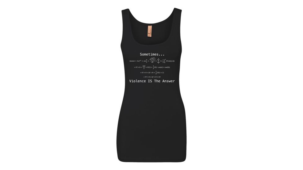RE Factor Tactical Womens Tank Top Violence is the Answer, Black, Large RFTKVIWLG