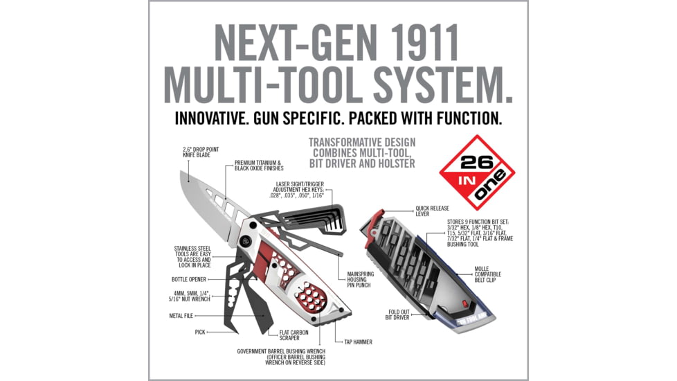 Real Avid 1911 Gun Tool AMP Multi-Tool, AVGTAMP-1911