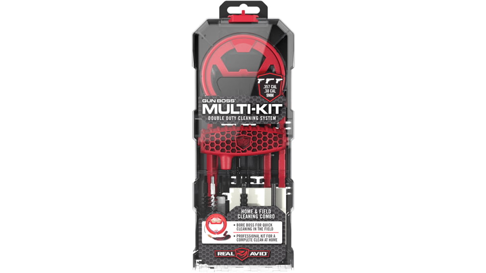 Real Avid Gun Boss Cleaning Multi-Kit, .357cal/.38cal/9mm, AVGBMK9MM