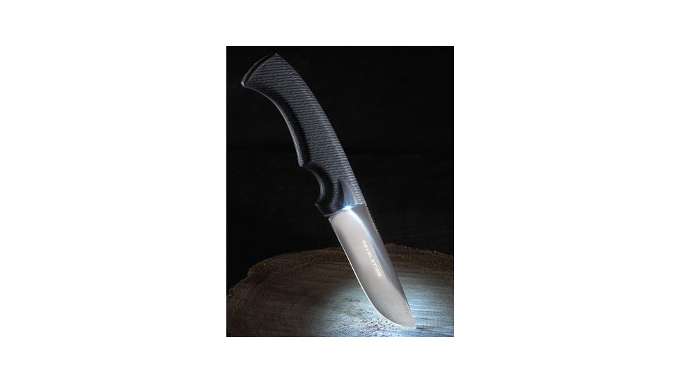 Real Avid Revelation LED Fixed Blade Knife, Satin Stainless Blade, Clam Pack AVRSS-1CN