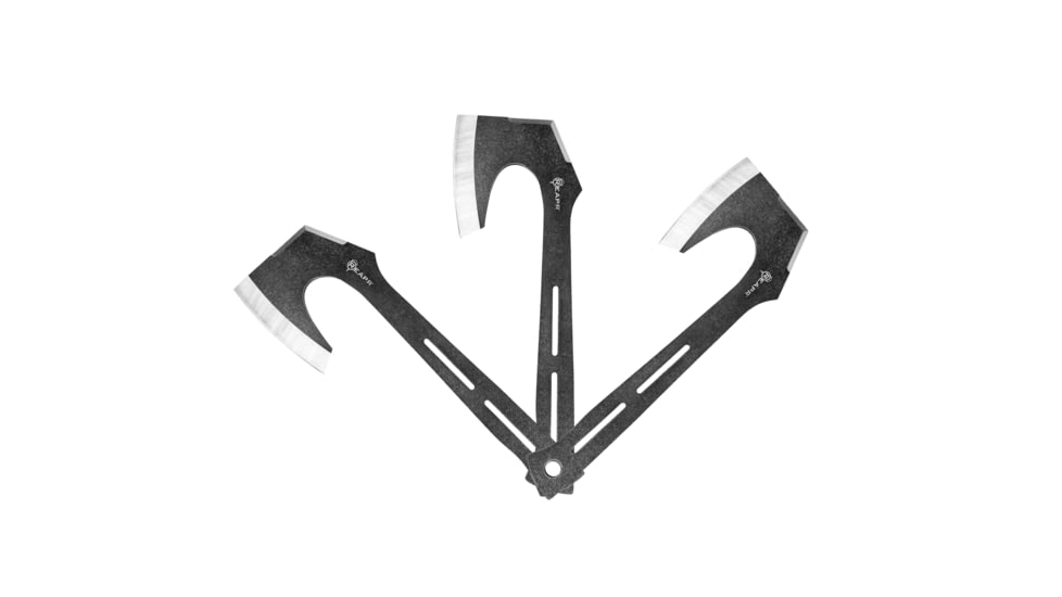 Reapr 3PC Chuck Axe Blade Knife, 3.625in, 3Cr13 Stainless Steel, Stone Wash, Black, CTLR-030-GRY-RPR