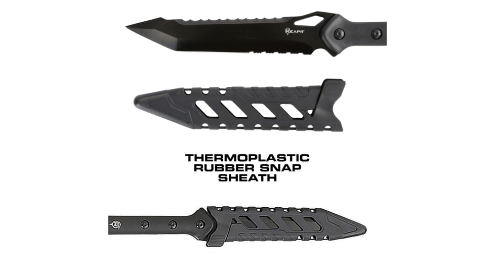 Reapr TAC Javelin Serrated Spear, 8in, Stainless Steel, Black Oxide, 11022