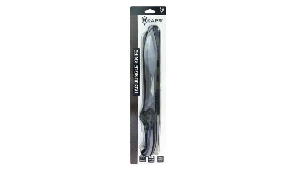 Reapr Tac Jungle Fixed Blade Knife, 11in, 3Cr13 Stainless Steel, Black, Green, CTLR-016-GRN-RPR