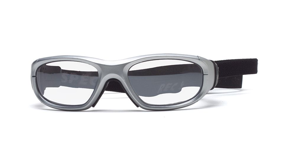 Rec Specs MX-21 Protective Eyewear Silver Frame,Clear Lens, Unisex MX-21PLSI4817C