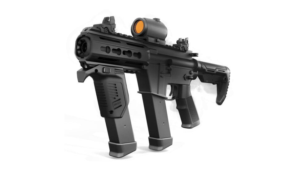 Recover Tactical Anglled Forward Magazine Holder for Glock 9/40 w/Picatinny Rail, Black, Small, MG9-01