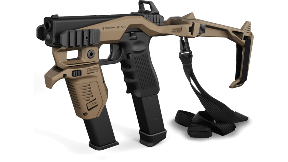 Recover Tactical Anglled Forward Magazine Holder for Glock 9/40 w/Picatinny Rail, Tan, Small, MG9-02