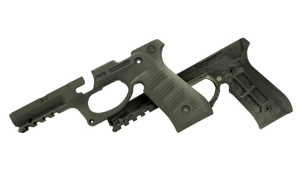 Recover Tactical BC2 Beretta 92/M9 Grip and Rail System, Olive Drab, BC2O