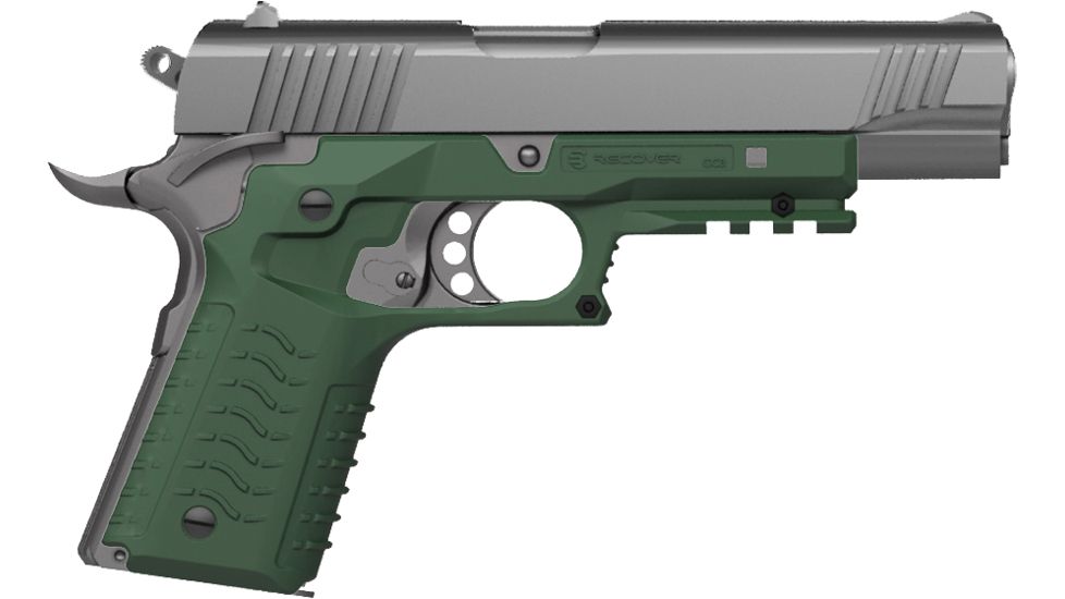 Recover Tactical CC3H 1911 Grip and Rail System, Olive Drab, CC3HO