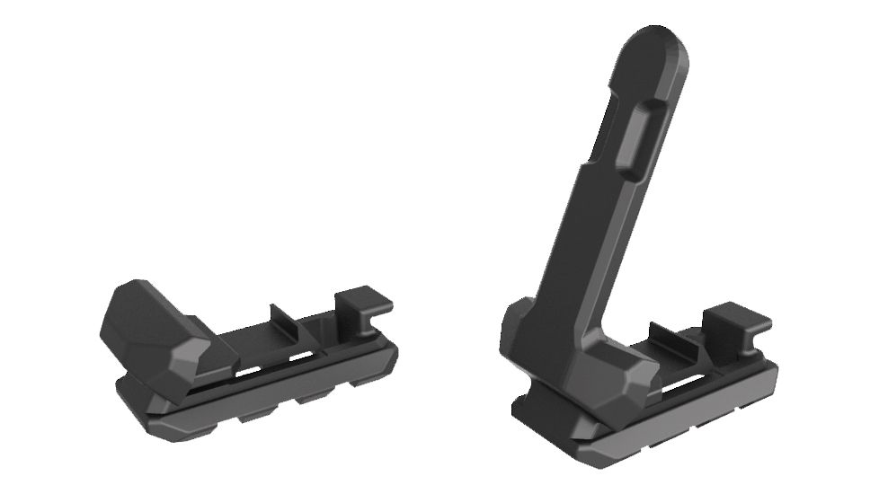 Recover Tactical MC17 Replacement Rails For MC17/MC21, Black, MCRB1