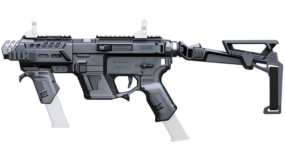 Recover Tactical P-IXMG PG9 SR20 Metal Front Guard Folding Brace, Black, 0, PIXPMG-FBR-01